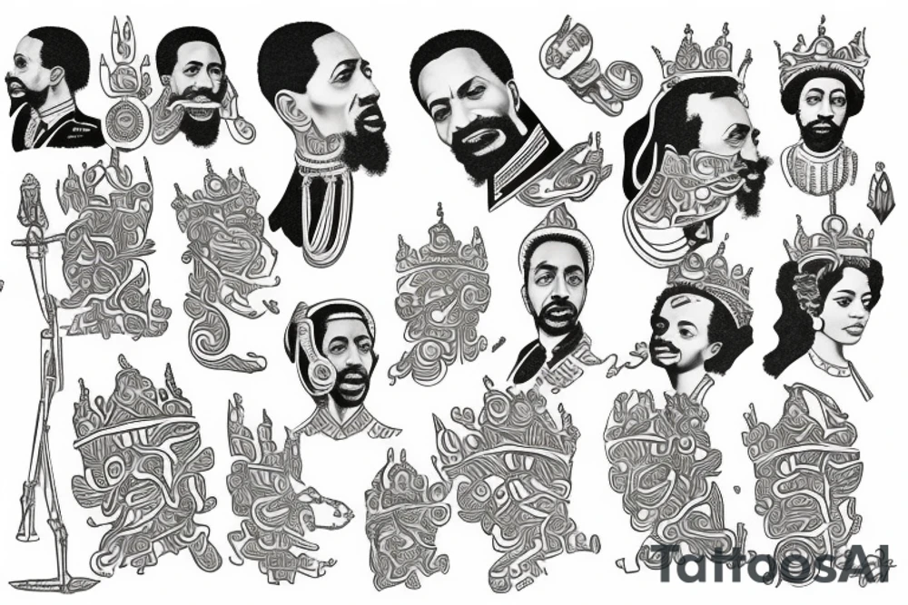 Haile Selassie coronation tattoo idea