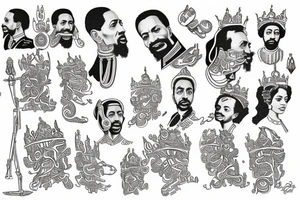 Haile Selassie coronation tattoo idea