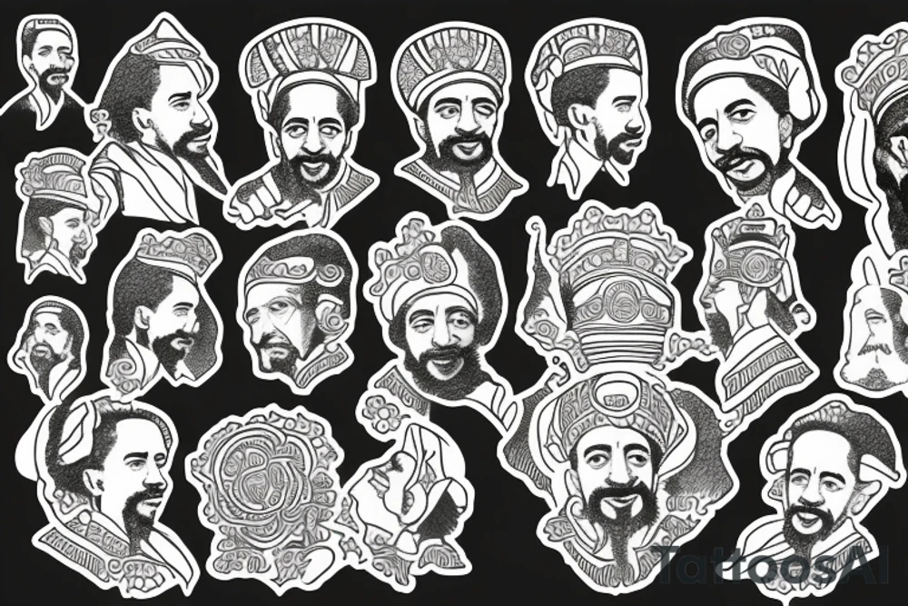 Haile Selassie coronation tattoo idea