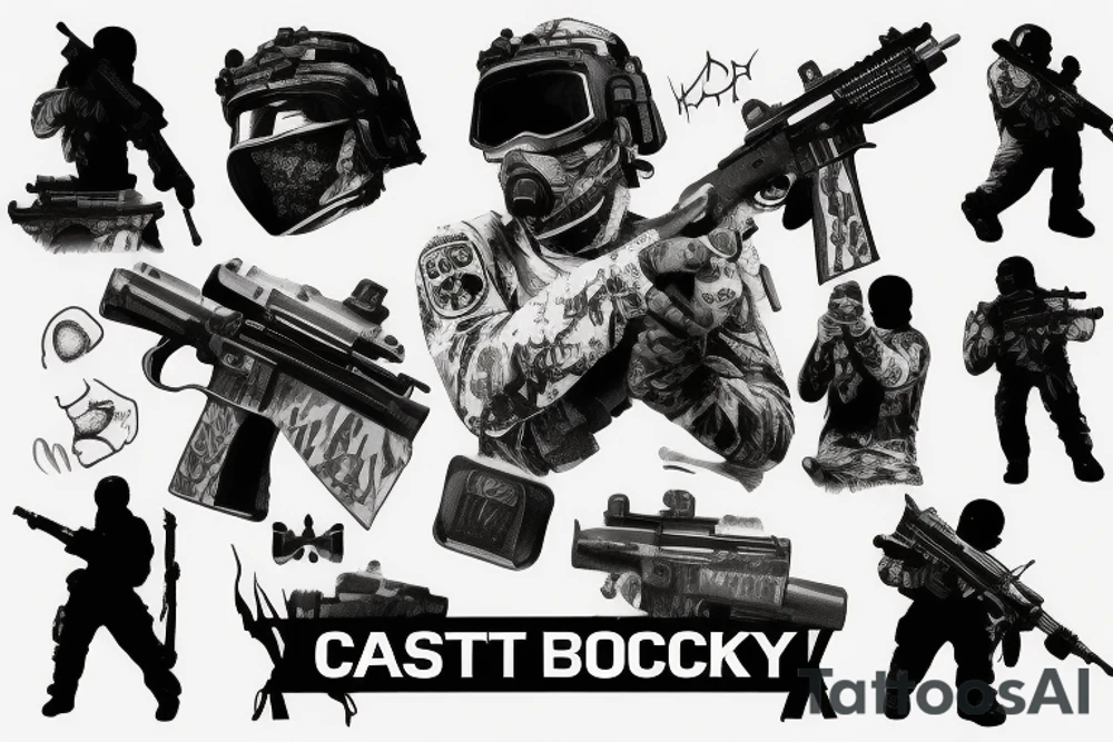 Ghost from call of duty
Destiny
Ken Block tattoo idea