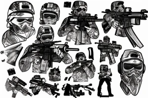 Ghost from call of duty
Destiny
Ken Block tattoo idea