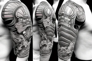Samurai Bicep Armor tattoo idea