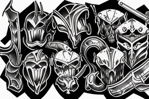 Armor ripping through skin on bicep tattoo idea