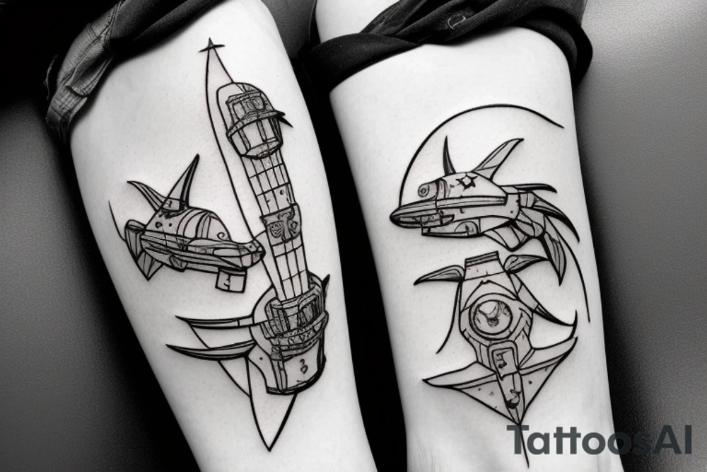 Cowboy bebop swordfish spaceship tattoo idea