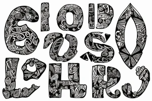 Letter G tattoo idea