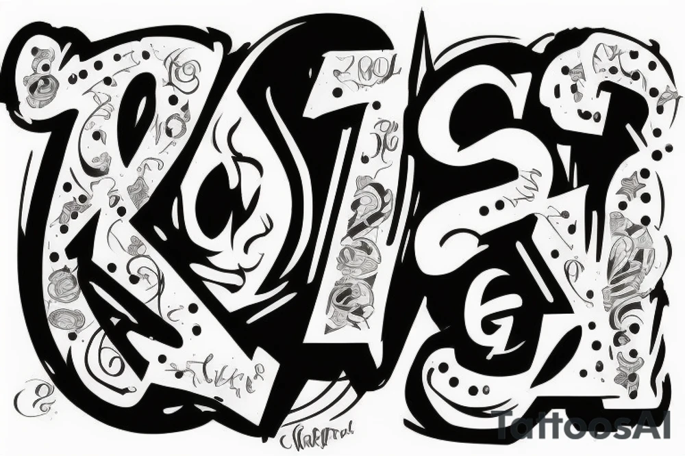 Letter “G” gangsta style, simple tattoo idea