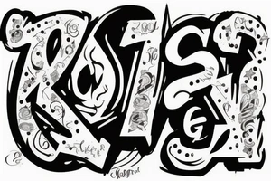 Letter “G” gangsta style, simple tattoo idea