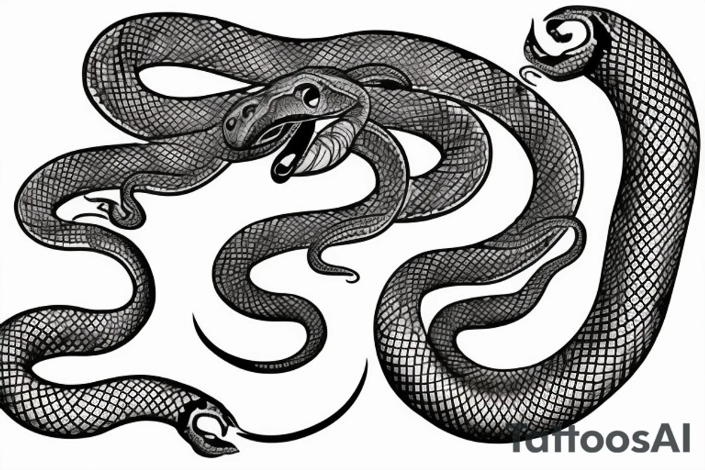 strong snake tattoo idea