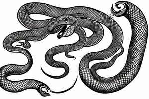 strong snake tattoo idea