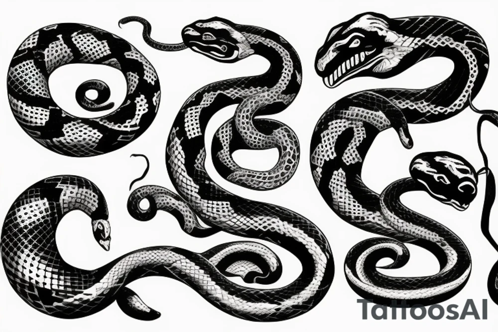 strong snake tattoo idea