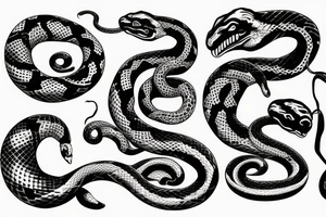 strong snake tattoo idea
