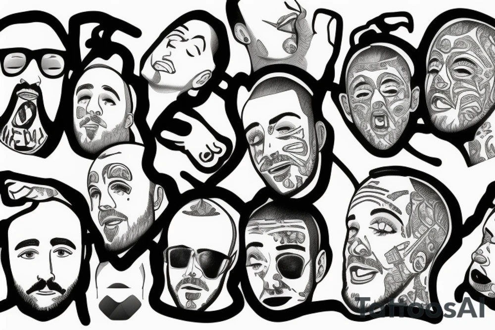 mac miller faces tattoo idea