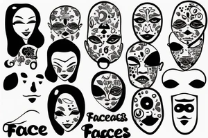 faces album tattoo idea