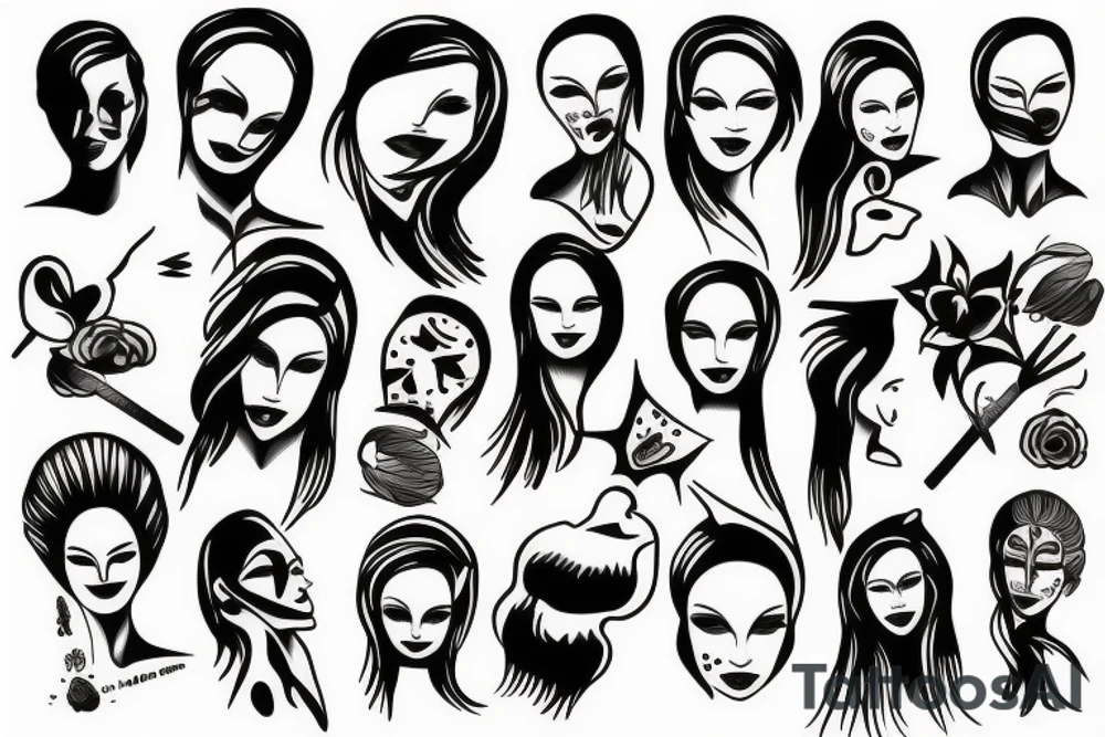 faces album tattoo idea