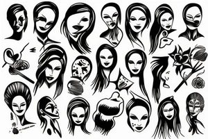 faces album tattoo idea