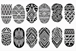 Nordic style pattern fine lines on side of neck tattoo idea