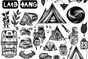 Camping, hiking, inspirational tattoo idea
