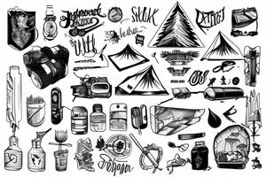 Camping, hiking, inspirational tattoo idea