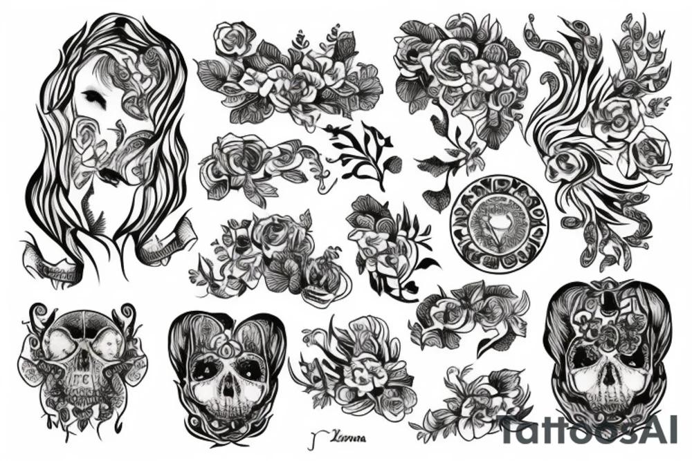 Głowa lisa w żywych kolorach tattoo idea