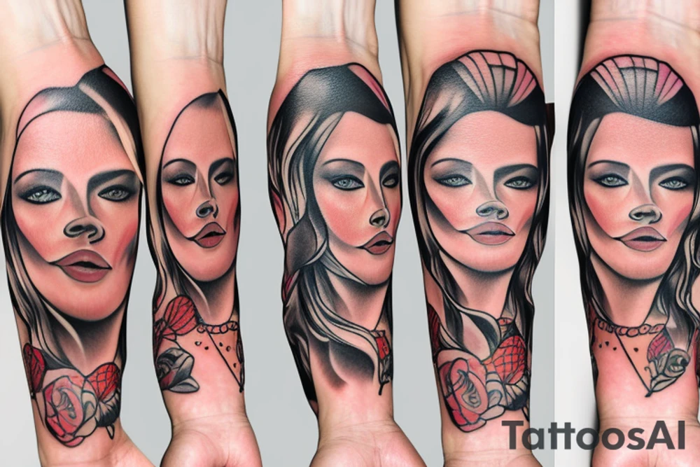 Głowa lisa tattoo idea