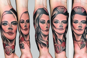 Głowa lisa tattoo idea