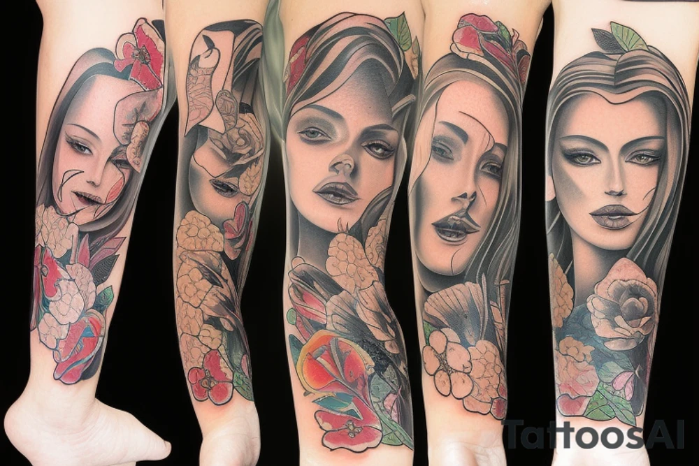 Głowa lisa tattoo idea