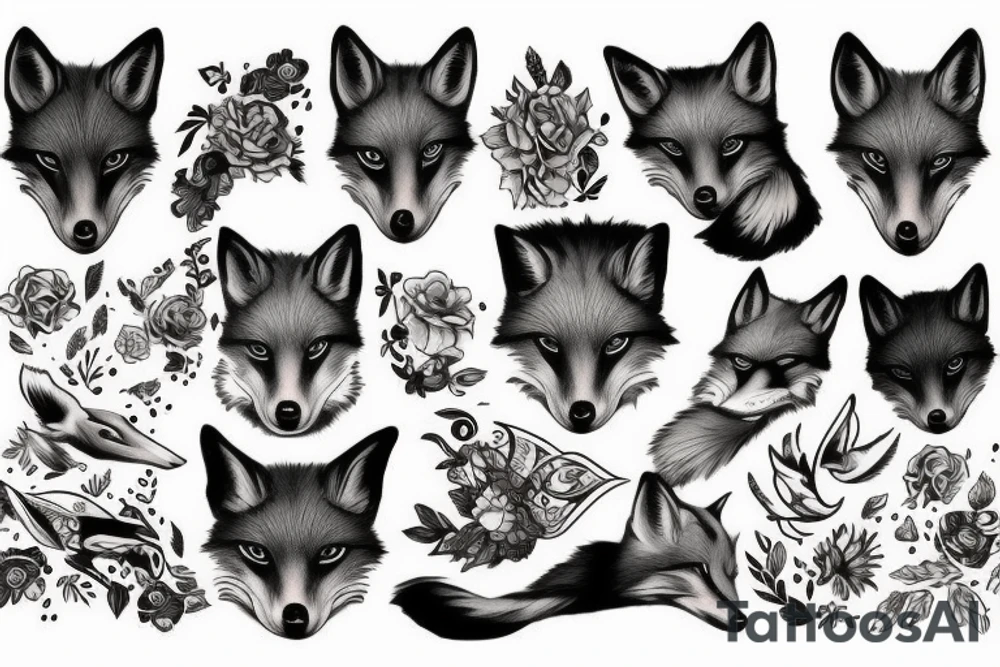 Fox head tattoo idea