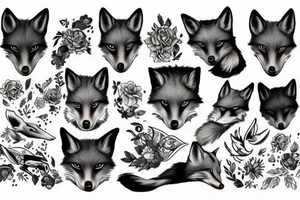 Fox head tattoo idea