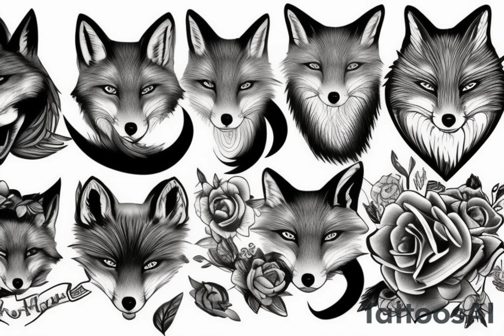 Fox head tattoo idea