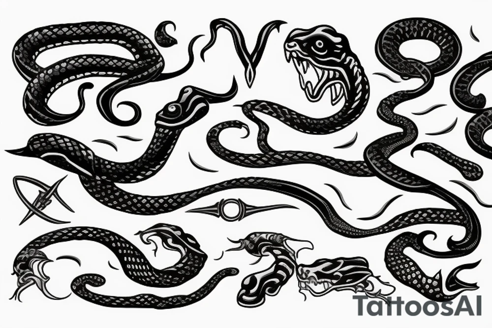 Dagger with snake tattoo idea