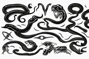 Dagger with snake tattoo idea