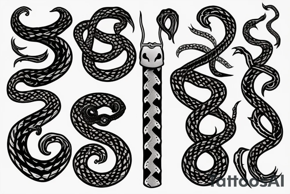 Dagger with snake tattoo idea