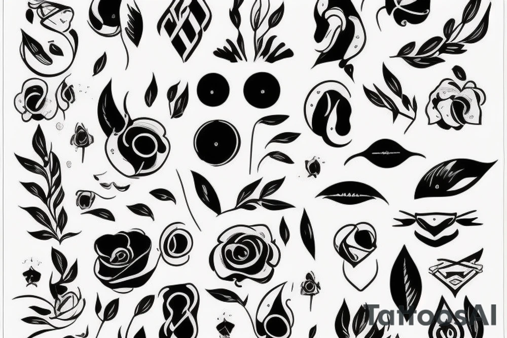 Owca rysowana tylko jedną linią bez odrywania ręki tattoo idea