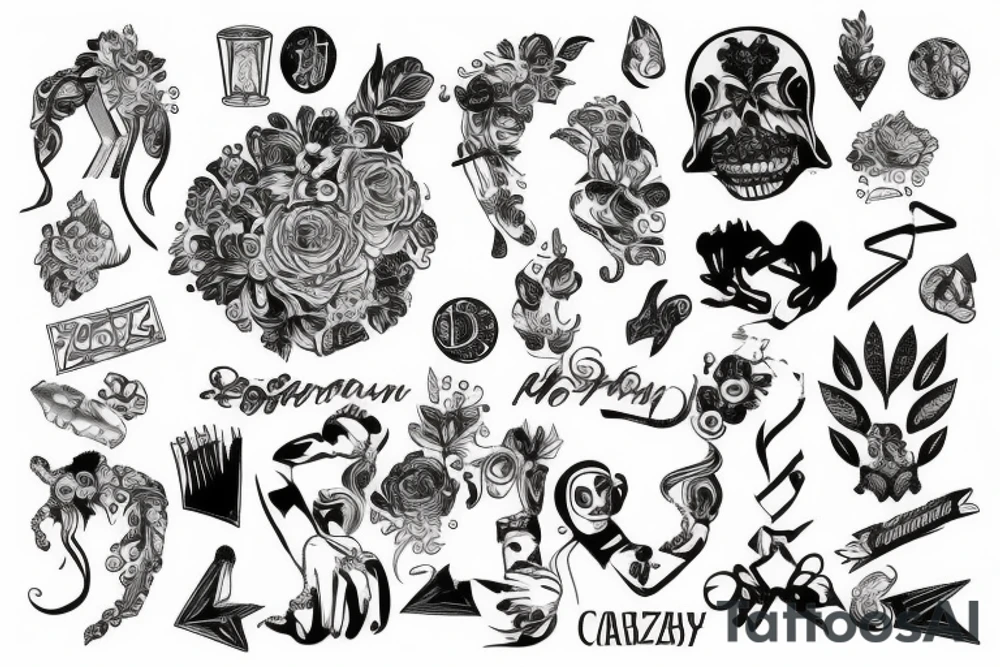 nóż czarny z wężem tattoo idea