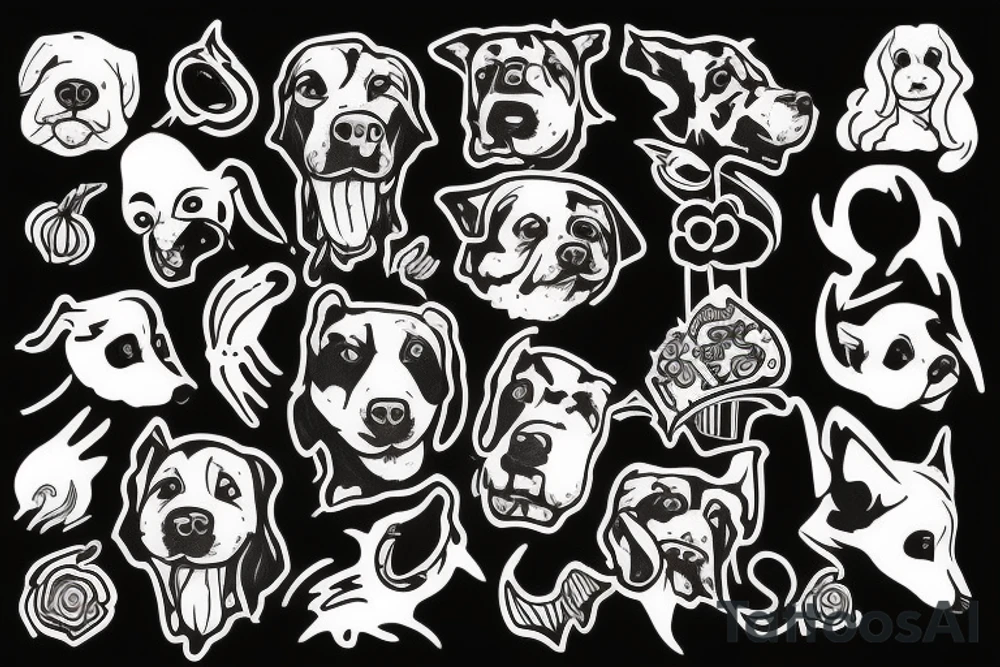 Black dog tattoo idea