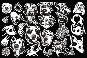 Black dog tattoo idea
