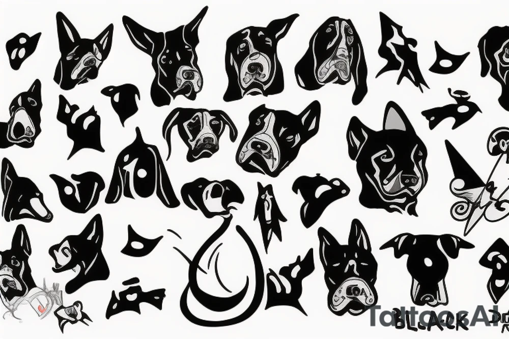 Black dog tattoo idea