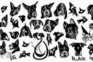 Black dog tattoo idea