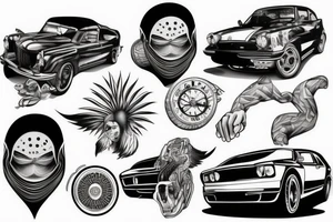 Car drifting tattoo idea