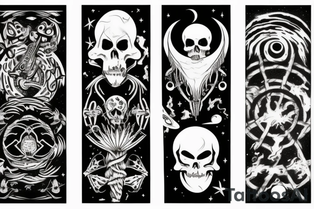 DEATH EARTH SPACE tattoo idea