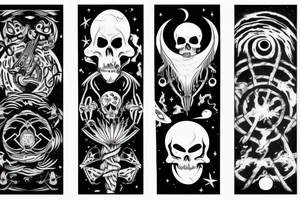 DEATH EARTH SPACE tattoo idea