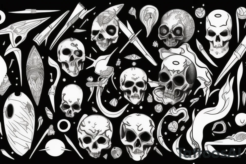 DEATH EARTH SPACE tattoo idea