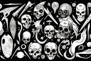 DEATH EARTH SPACE tattoo idea