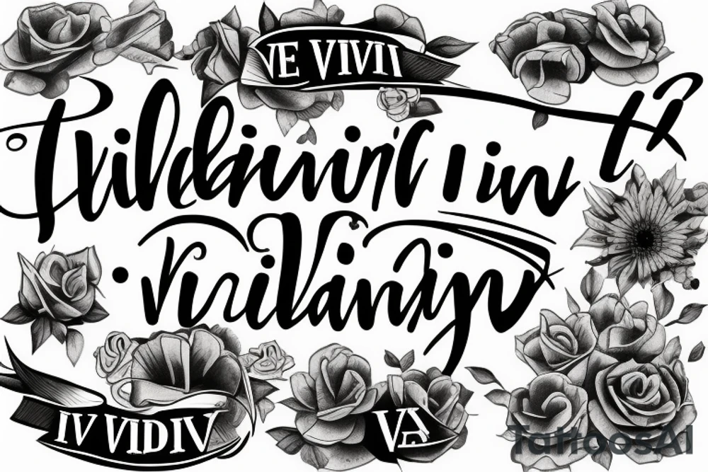 a typography for the famous saying veni vidi vici in a very classy style tattoo idea