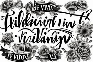 a typography for the famous saying veni vidi vici in a very classy style tattoo idea