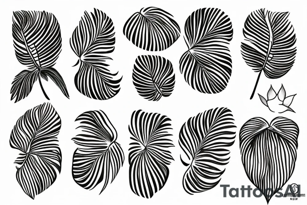 Monstera tattoo idea