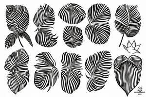 Monstera tattoo idea