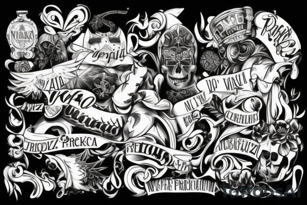 Wednesday za nią pajęczyna nad nią latają nietoperze przy jej nodze siedzi czarny kot tattoo idea Wednesday za nią pajęczyna nad nią latają nietoperze przy jej nodze siedzi czarny kot tattoo idea