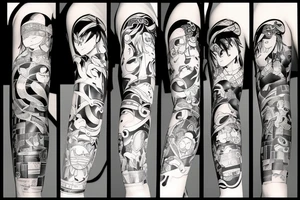 Anime tattoo for the shoulder tattoo idea