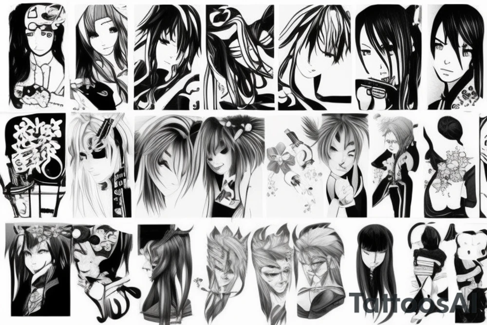 Anime tattoo tattoo idea
